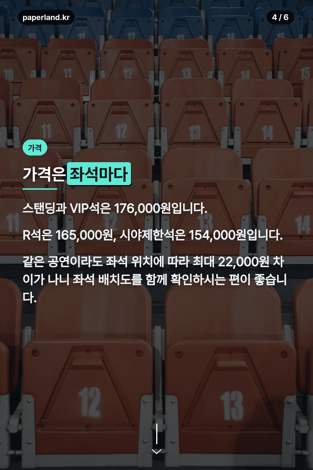 좌석별 가격