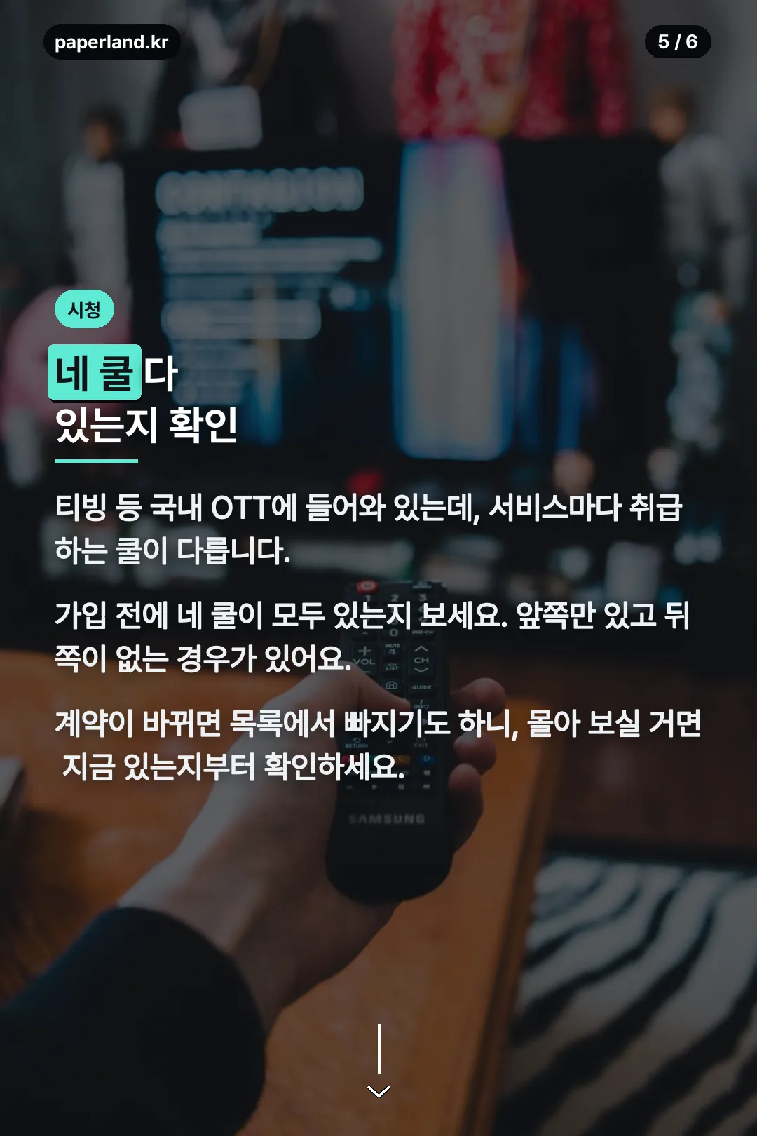 시청 서비스 확인