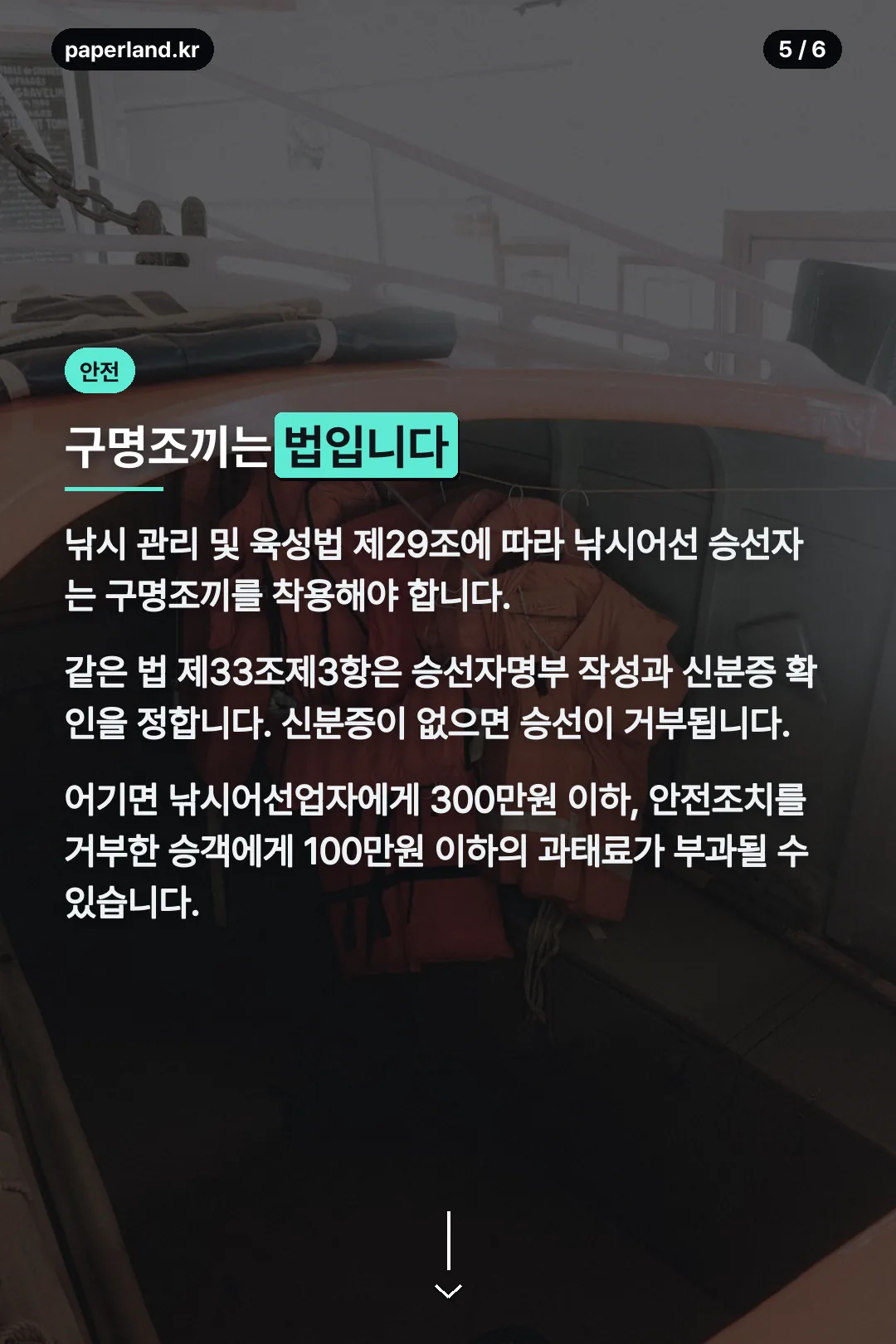 구명조끼와 승선명부