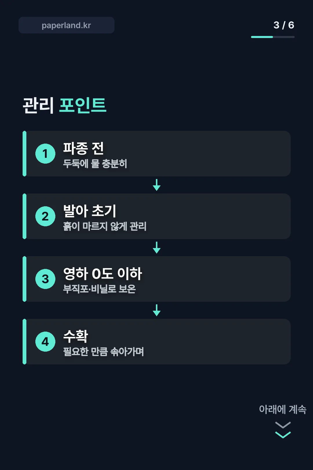 관리 포인트 4가지
