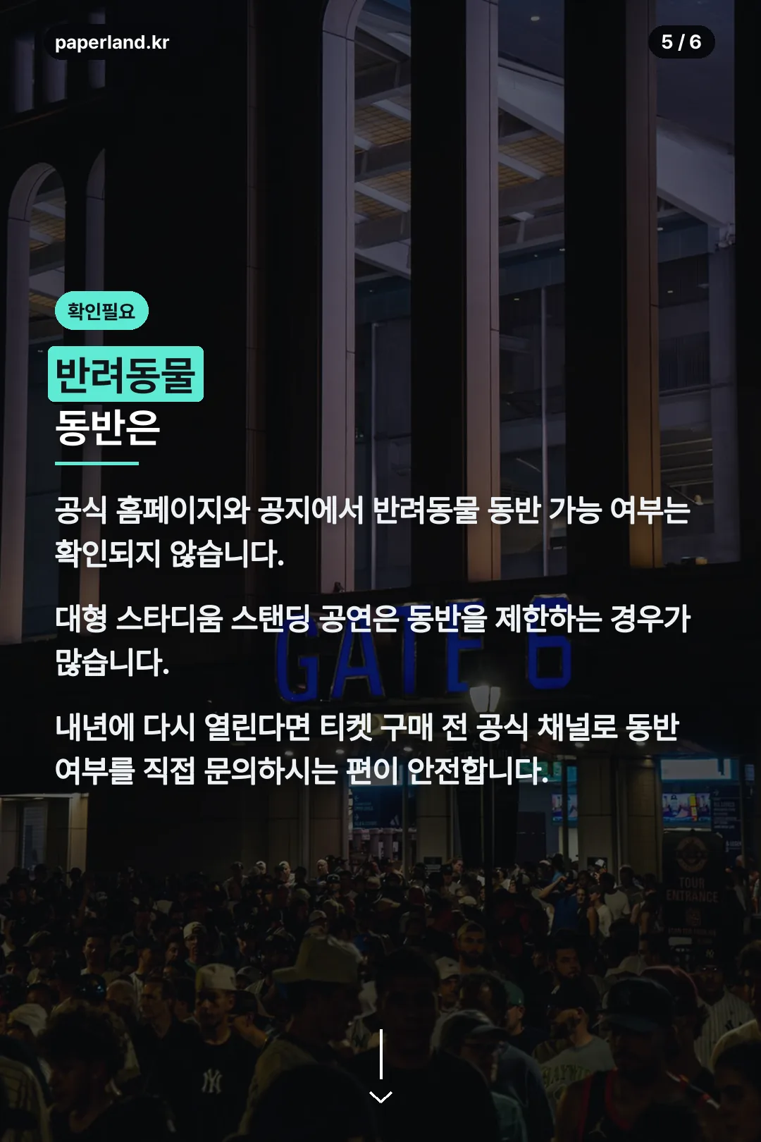 반려동물 동반 확인