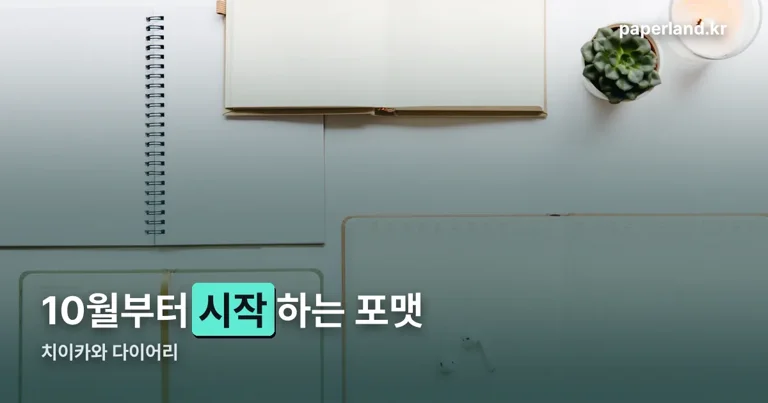 치이카와 다이어리 정리 썸네일